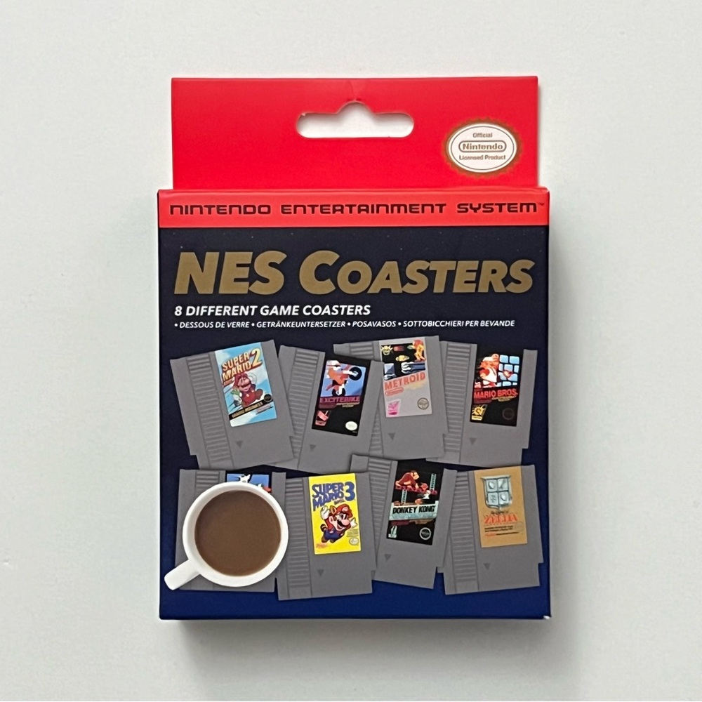 3/$30 Paladone NES Games Retro Drink Coasters For Gamers Set 8 NEW